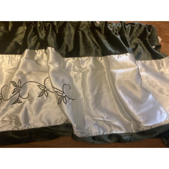 NWT JCPenney Home Window Valance HARLOW Embroidered Botanical Rhinestone Satin - Picture 5 of 9